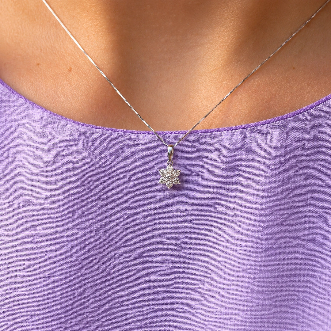 Flower Diamond Necklace