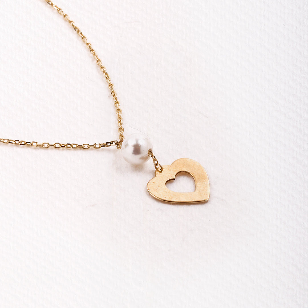 Pearl Heart Necklace