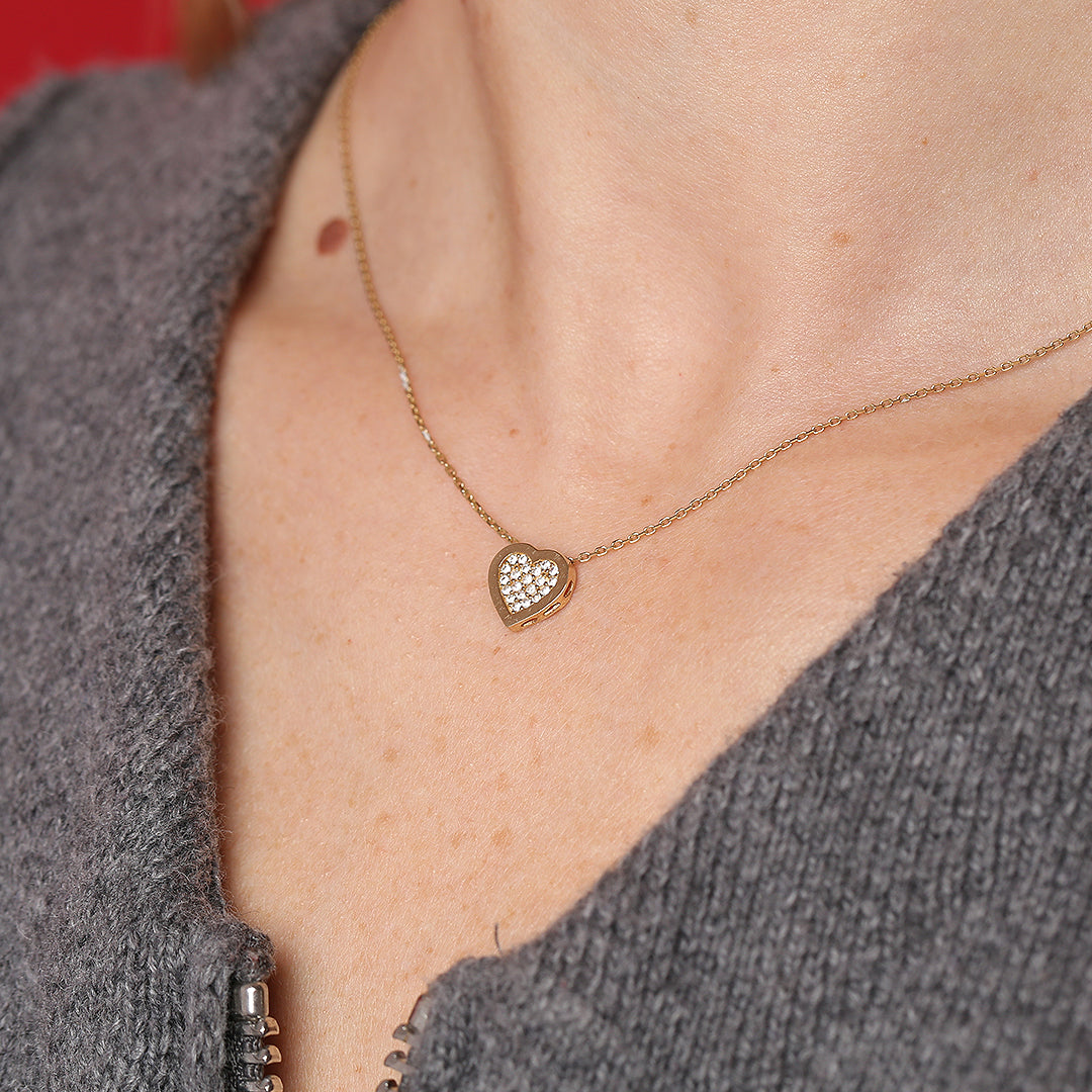 Collar Corazon circonitas