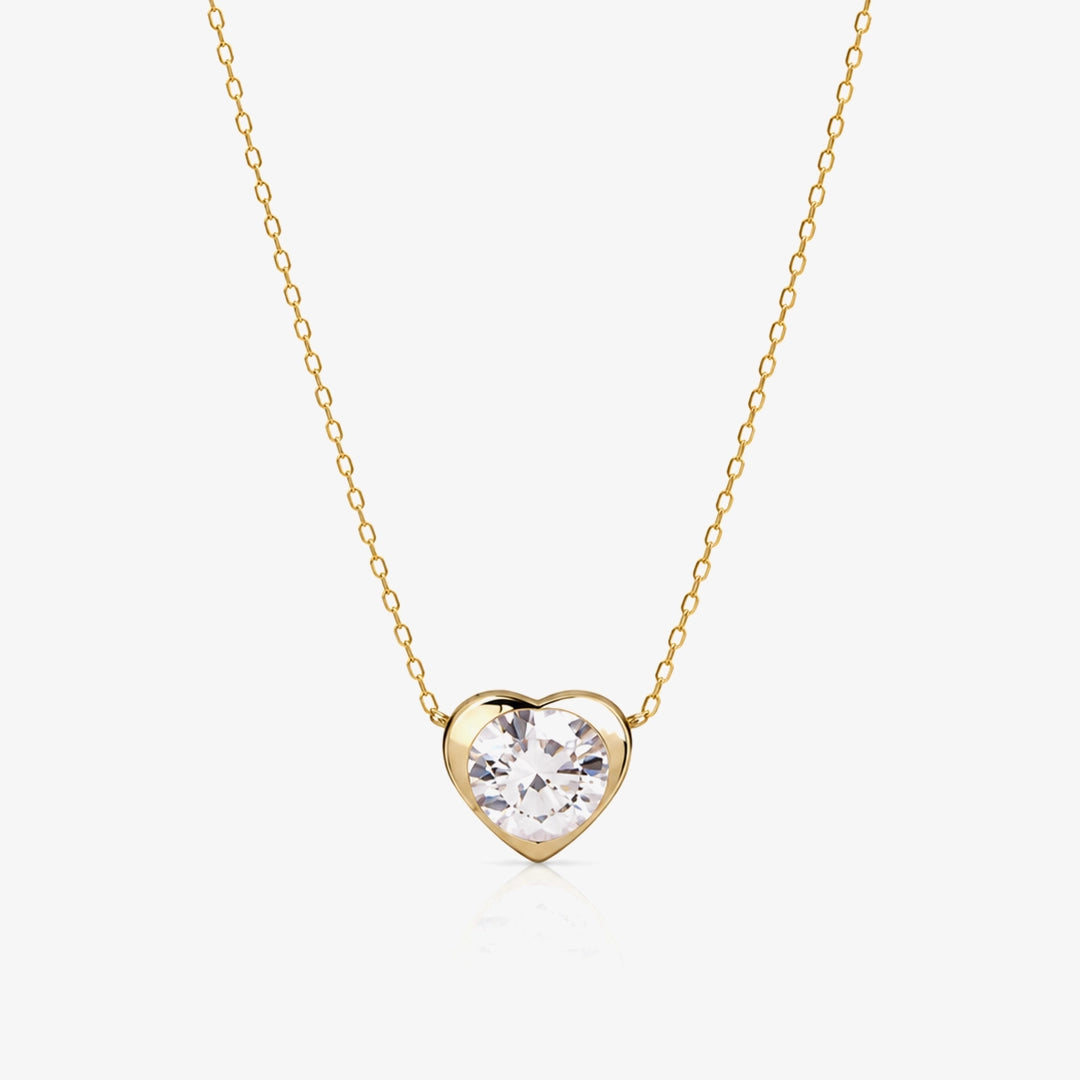 Heart Chaton Necklace