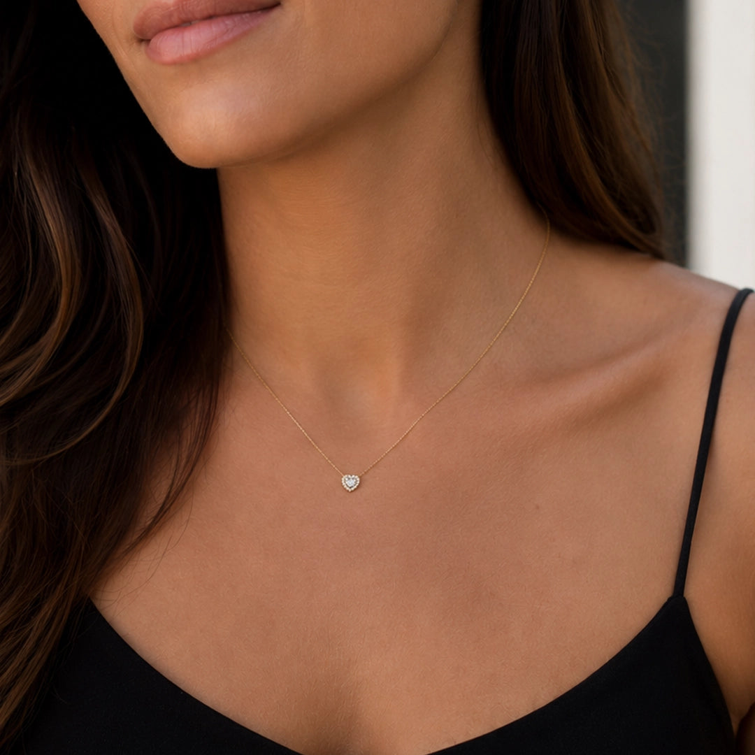 Collar Diamantes Corazón