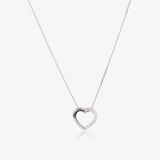 Heart necklace - created diamonds