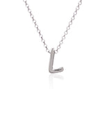 Letter silhouette necklace.