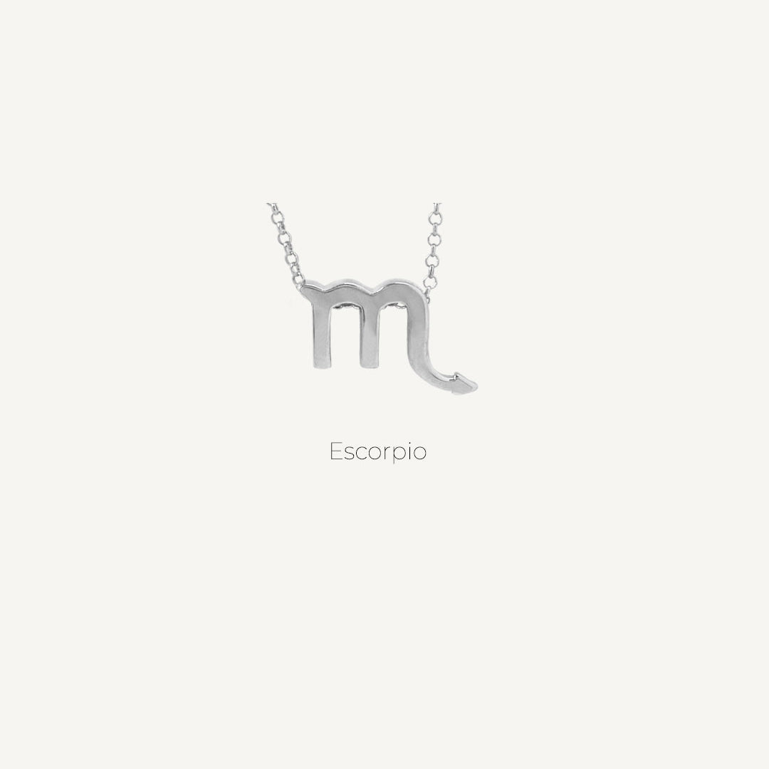 Plain Silver Choker Zodiac SCORPIO