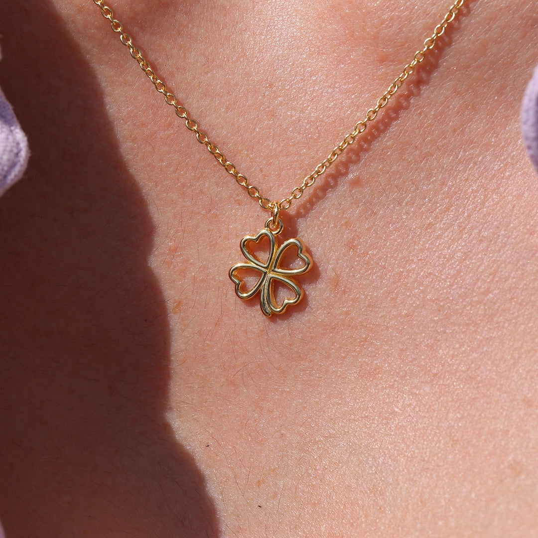 Collar Trebol Corazones