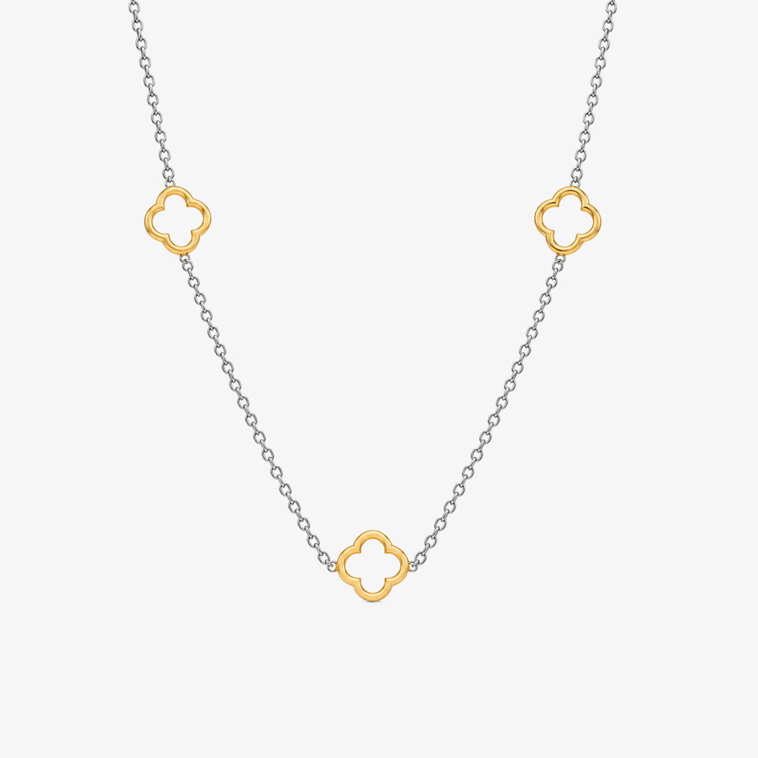 Collar Flores bicolor
