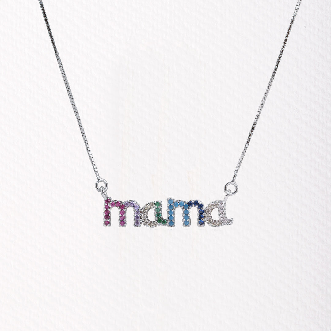 Multicolor mom necklace