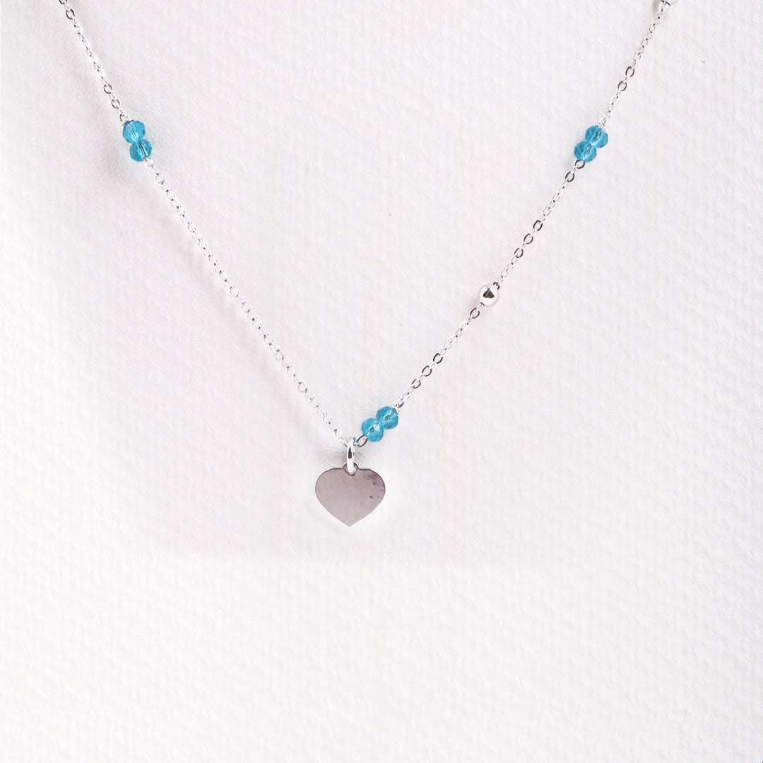 Blue heart necklace