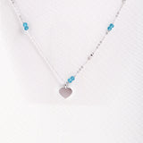 Collar corazon azul