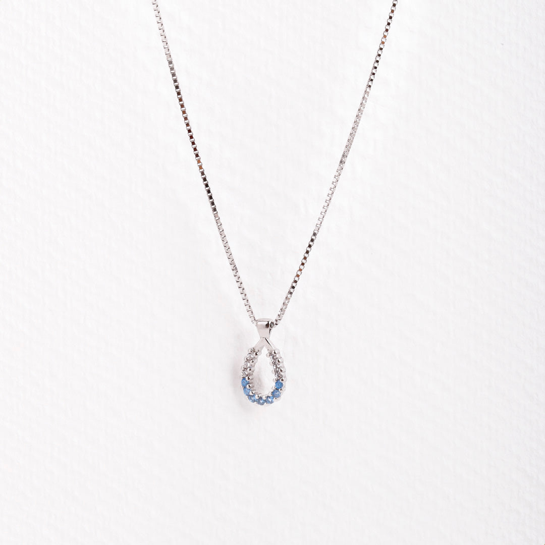 Blue drop necklace