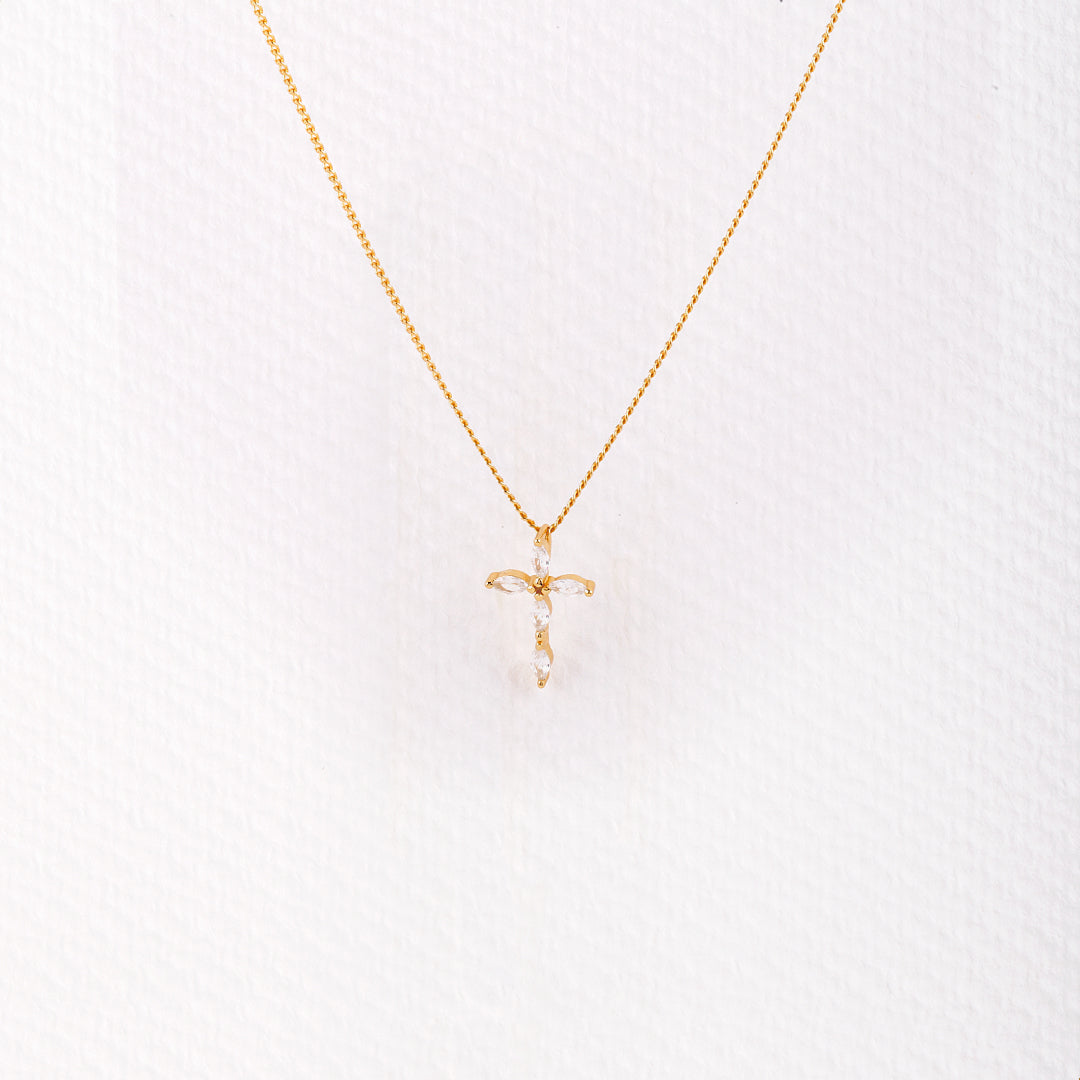 Zirconia Cross Necklace