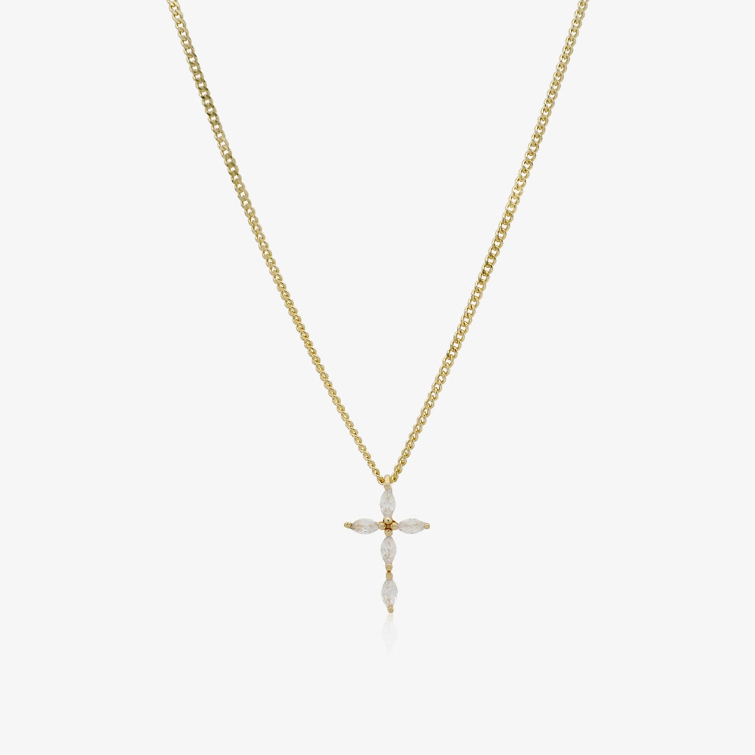 Zirconia Cross Necklace