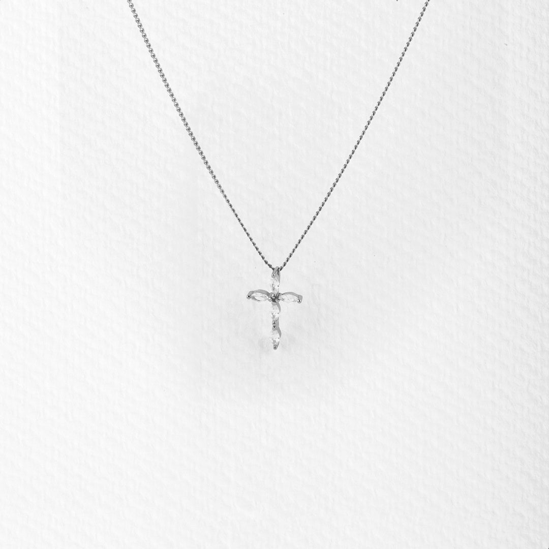 Zirconia Cross Necklace