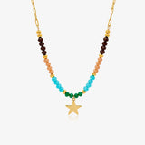 Collar Piedras Colores Estrella