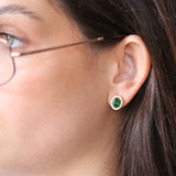 Pendientes Verde Oval