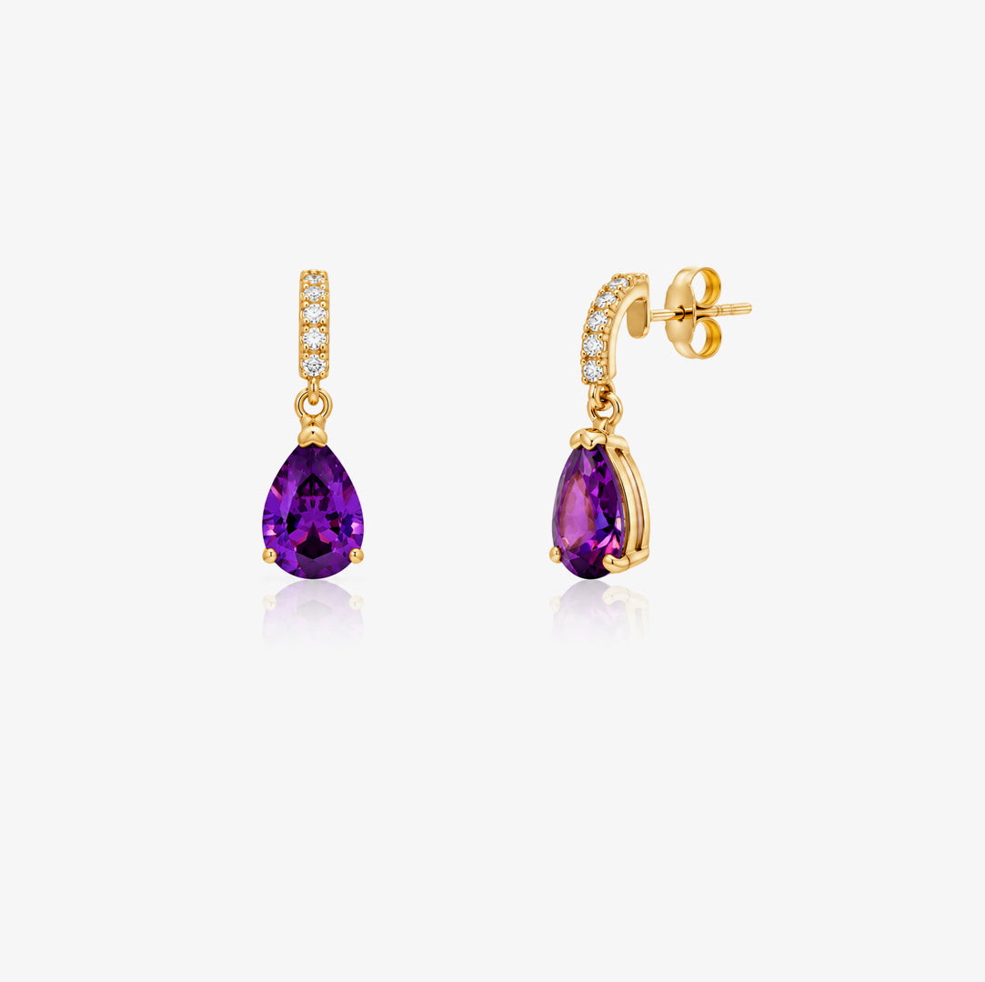 Amethyst-Colored Earrings