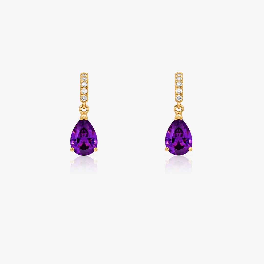 Amethyst-Colored Earrings