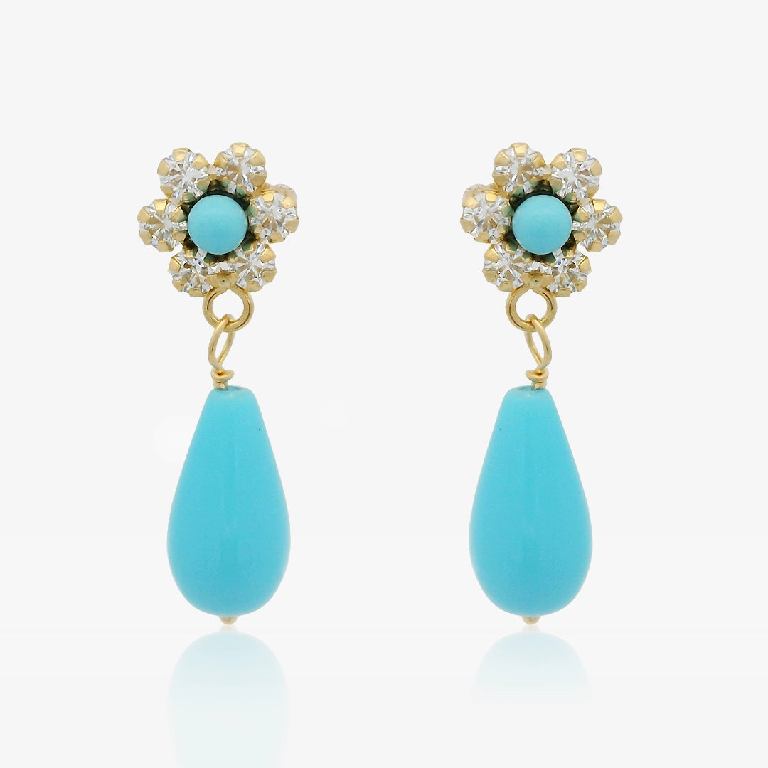 Pendientes Lágrima Flor