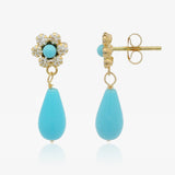 Pendientes Lágrima Flor