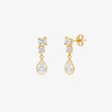 Long pear earrings