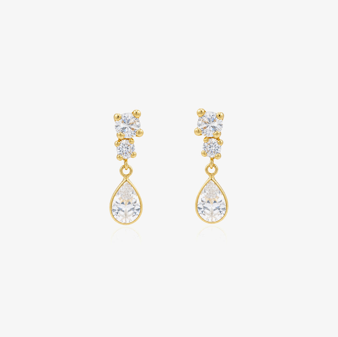 Long pear earrings