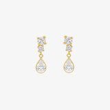 Long pear earrings