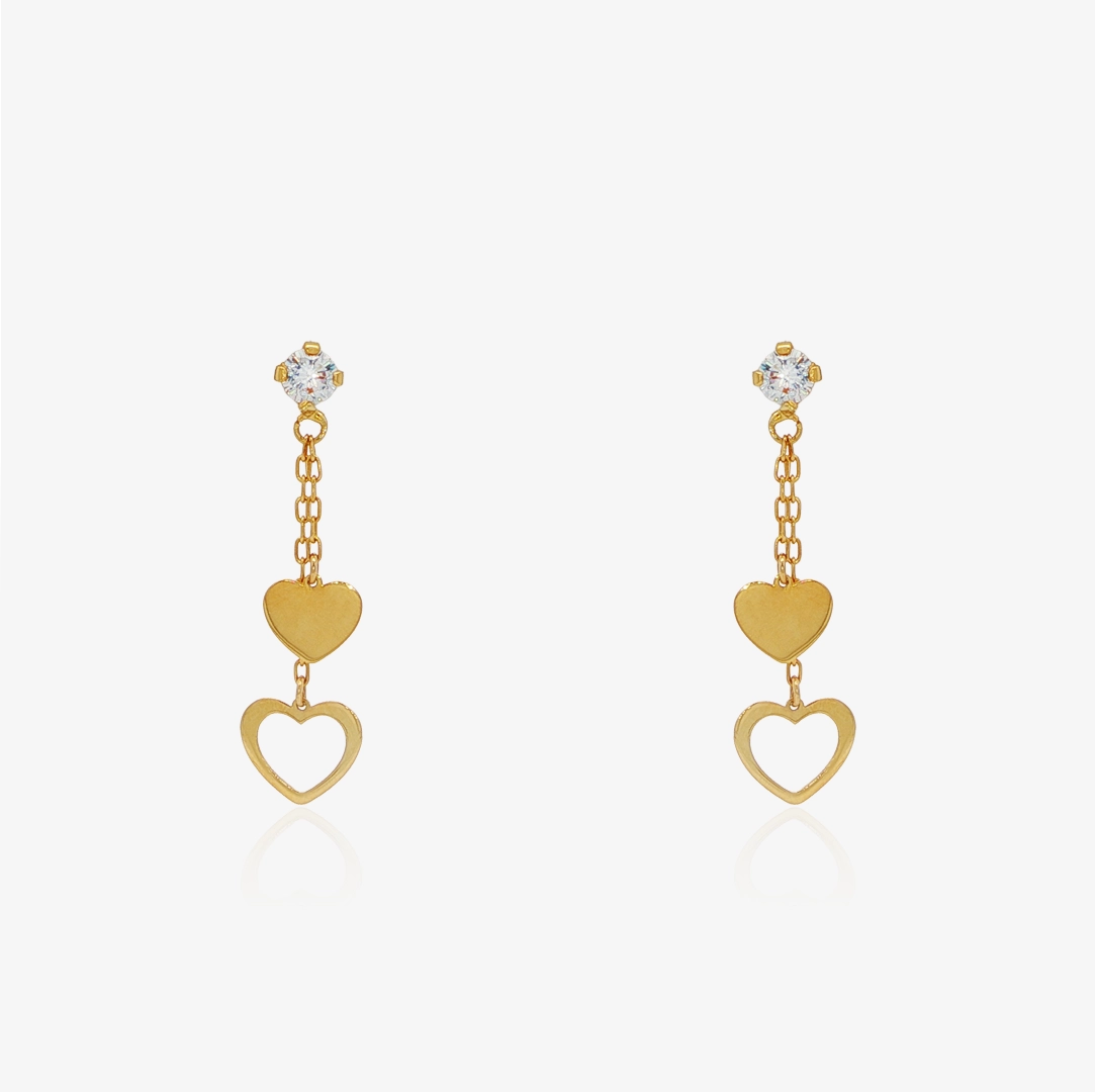 Pendientes Cadena Corazones