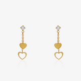Pendientes Cadena Corazones