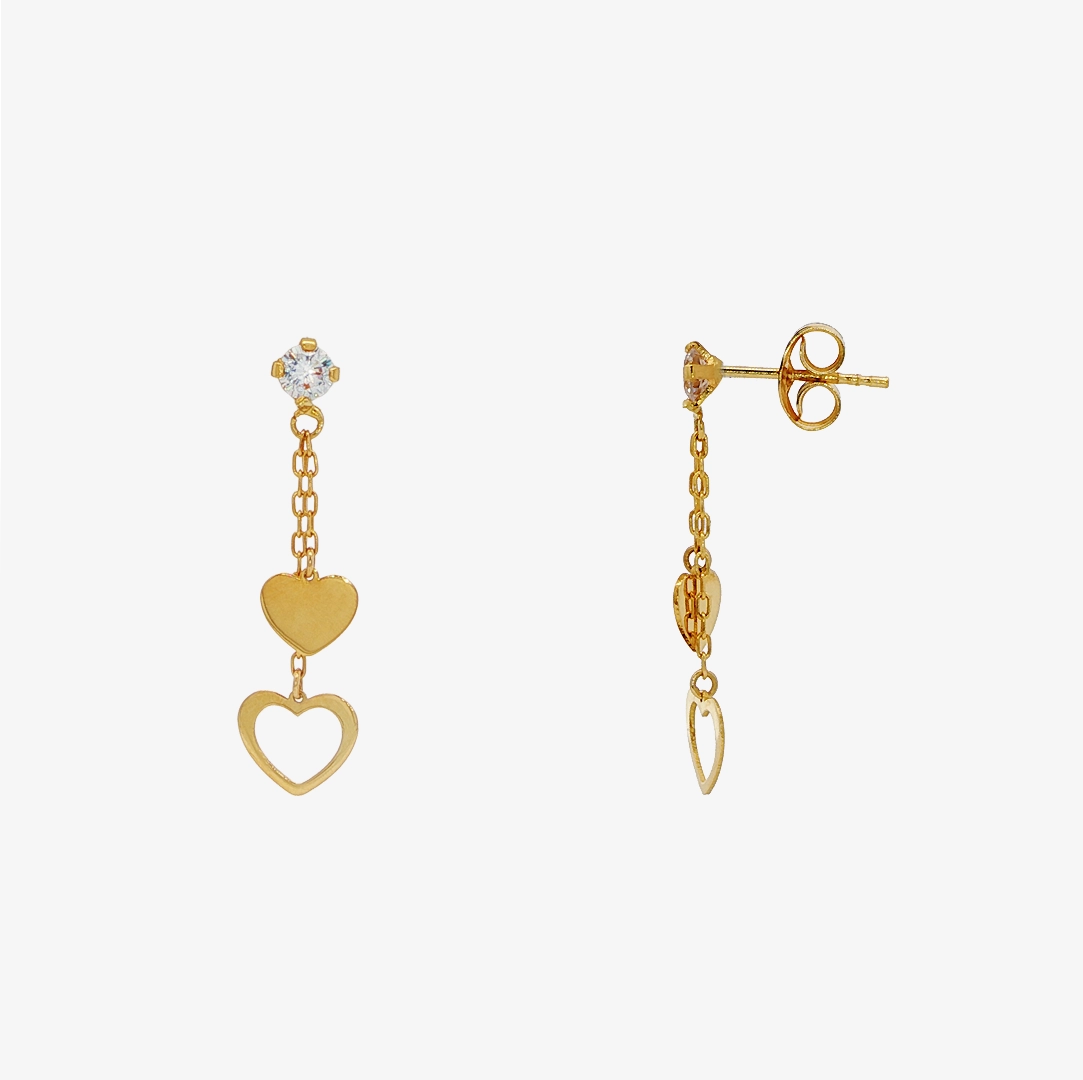 Pendientes Cadena Corazones