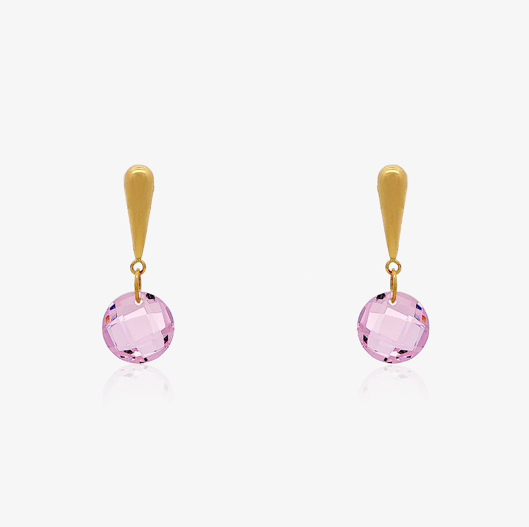 Pendientes Piedras Rosa