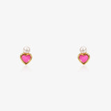 Pendientes Perlas Corazon