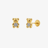 Pendientes oso bicolor