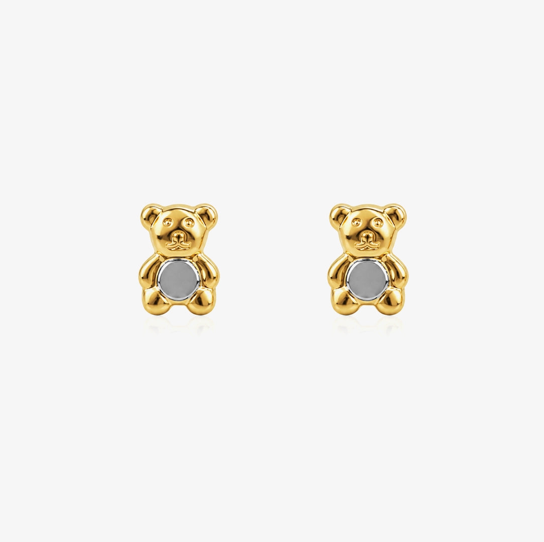 Pendientes oso bicolor