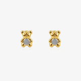 Pendientes oso bicolor