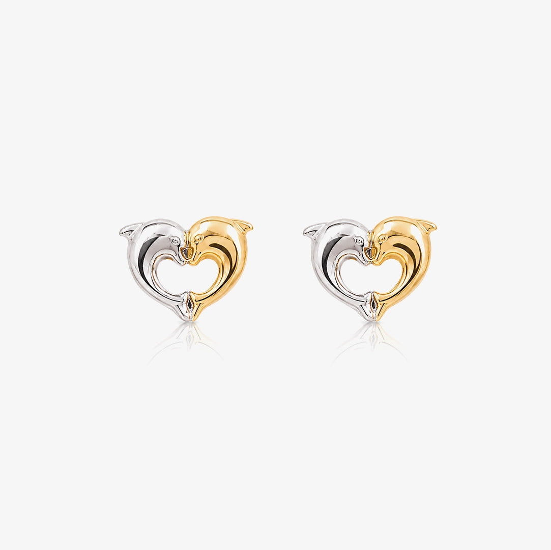 Pendientes Bicolor Delfines