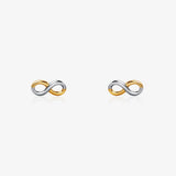 Pendientes Infinito bicolor
