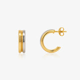 Two-Tone Hoop Earrings