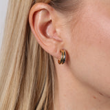 Pendientes Bicolor Aro