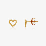 Pendientes corazon bolitas