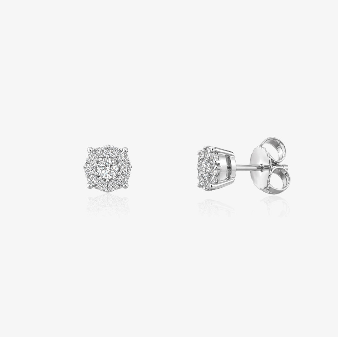 Diamond claw earrings