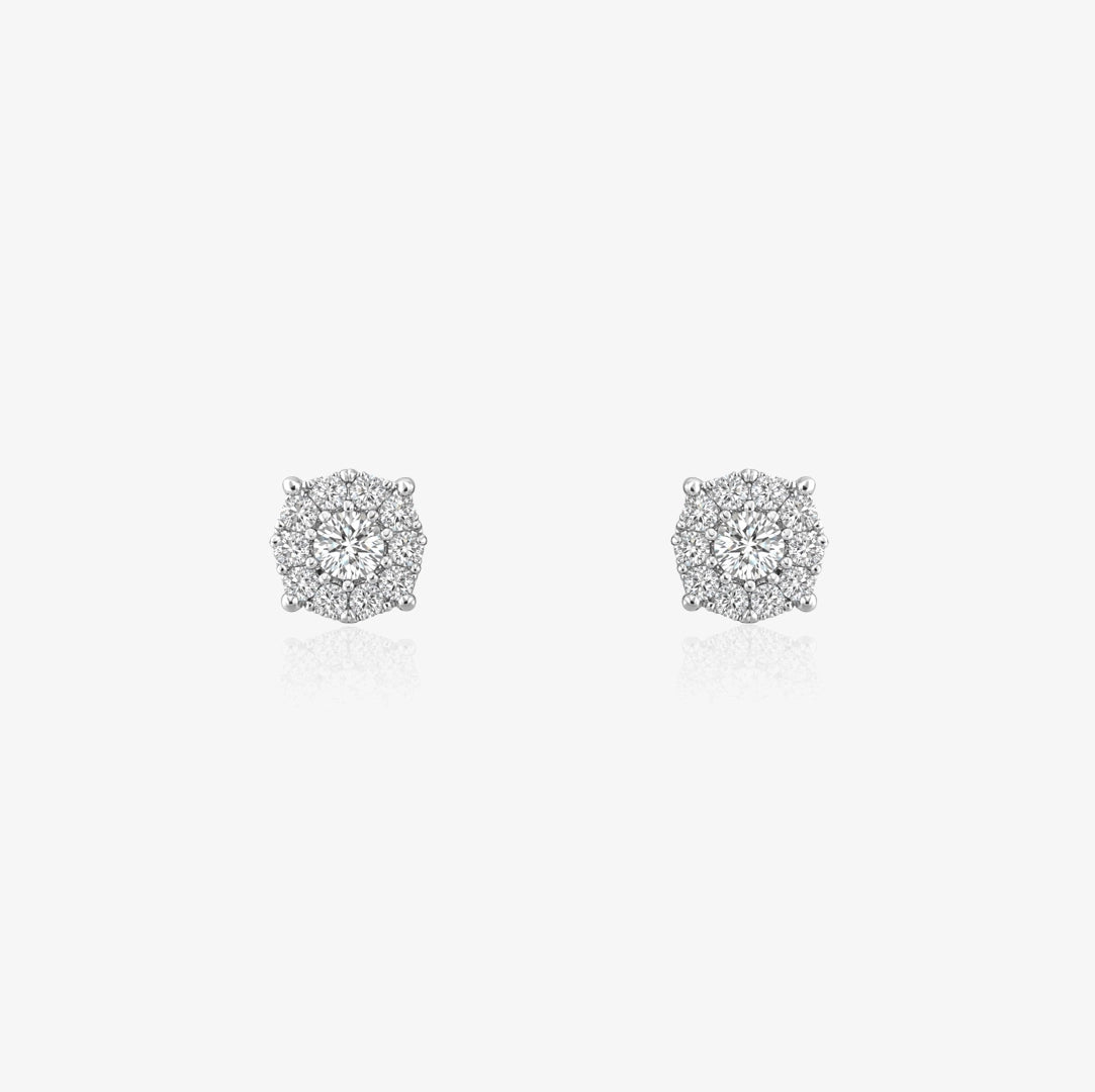 Diamond claw earrings