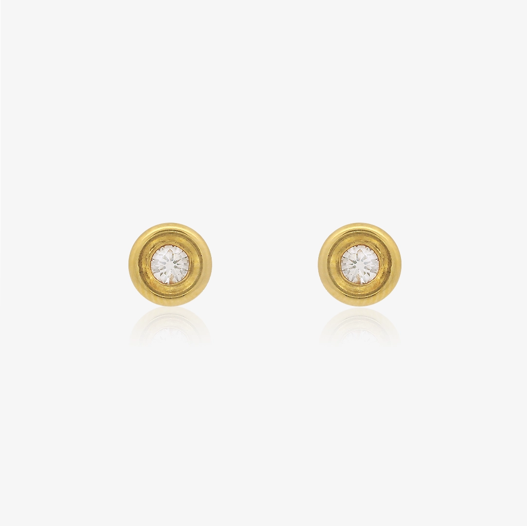 Pairs Gold Pressure Diamond Chaton Gallery 0.20 (2)