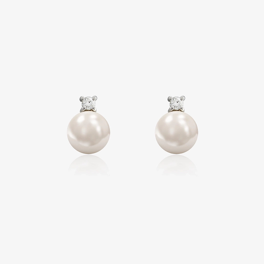 Pearl and Diamond Earrings