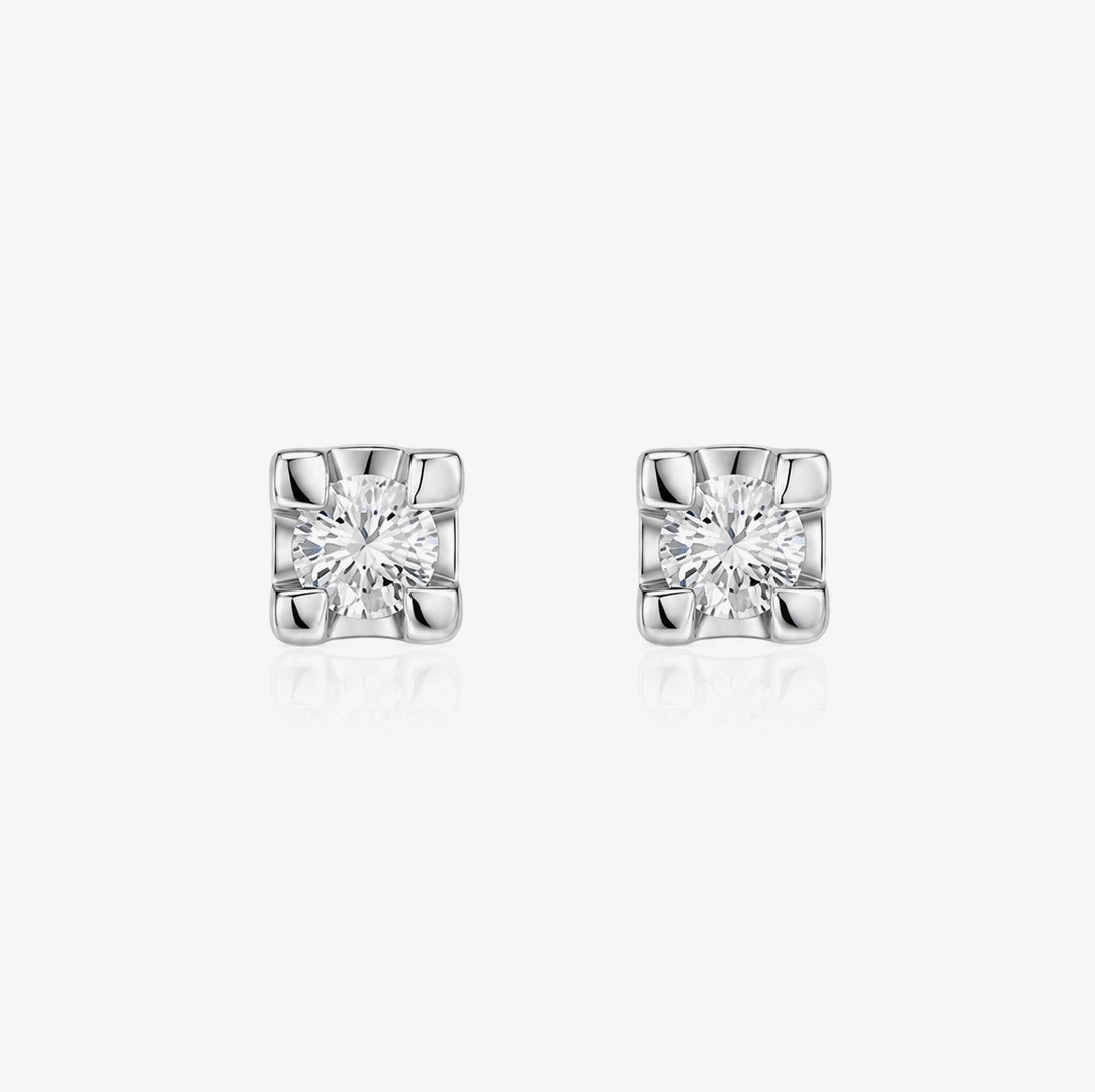 Diamond Stud Earrings 4 Prongs