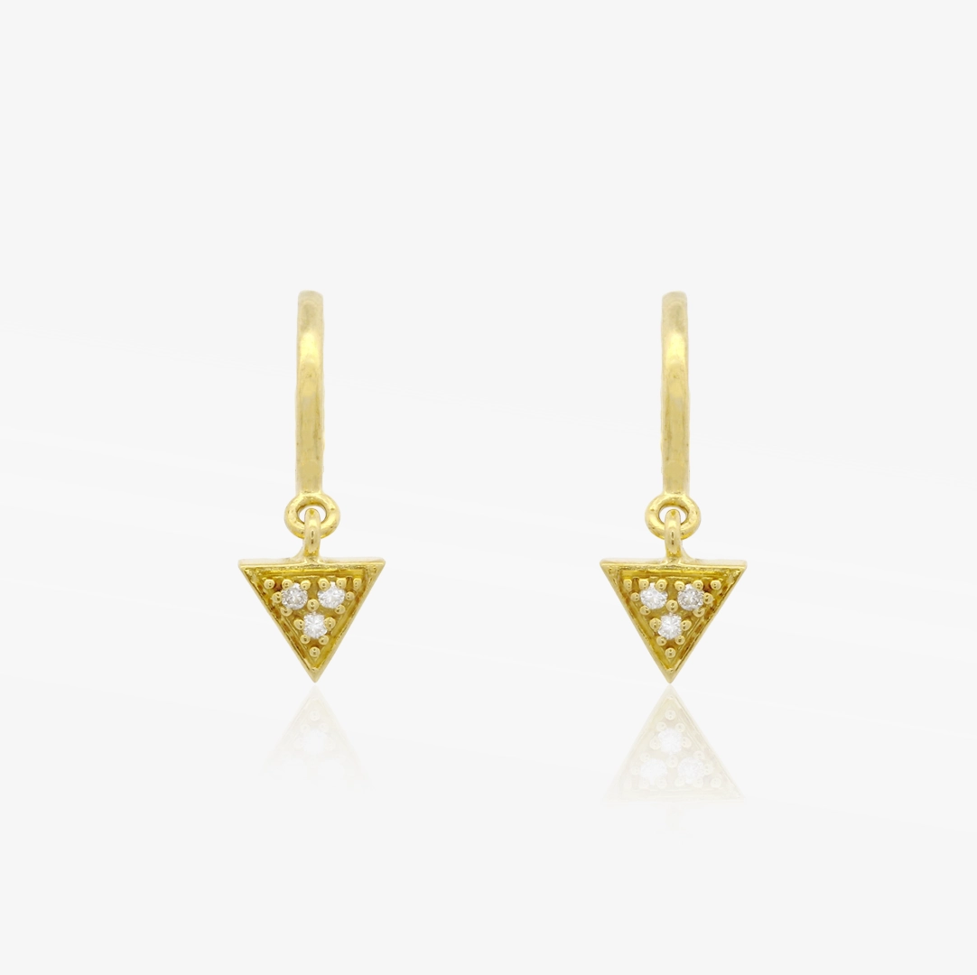 Pendientes Triangulo diamantes