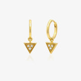 Pendientes Triangulo diamantes
