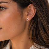 Diamond Heart Earrings
