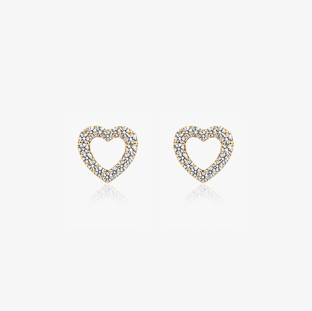Diamond Heart Earrings
