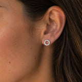 Pendientes Diamante Circulo