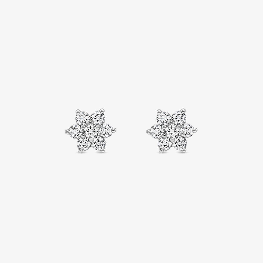 Diamond Flower Earrings
